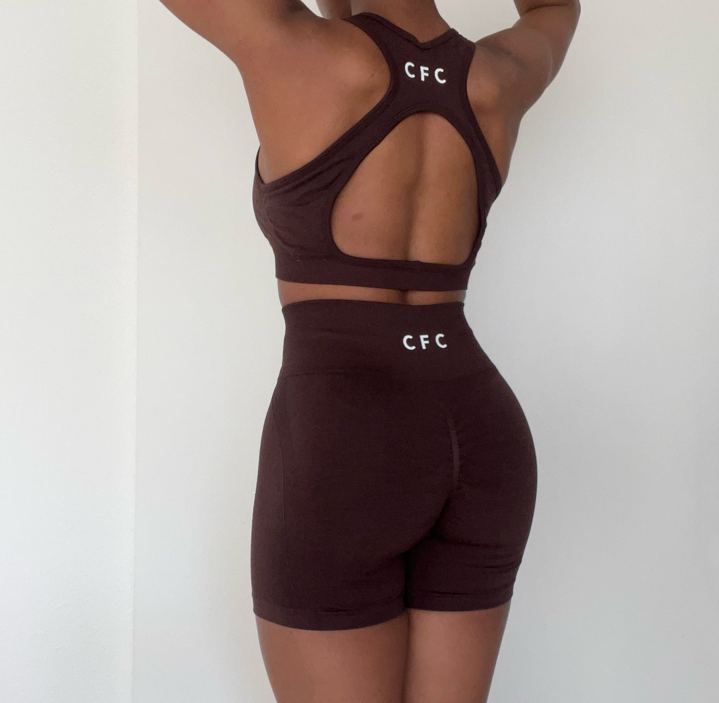 Dark Brown Shorts 2 Pc Set